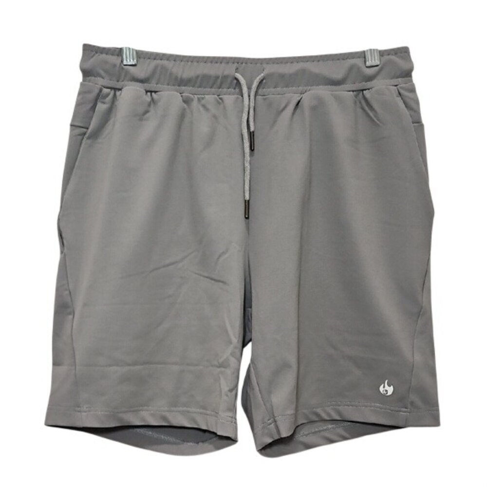 Werk Athletic 7" Casual Drawstring Shorts Large New Gray Men's Gym Workout